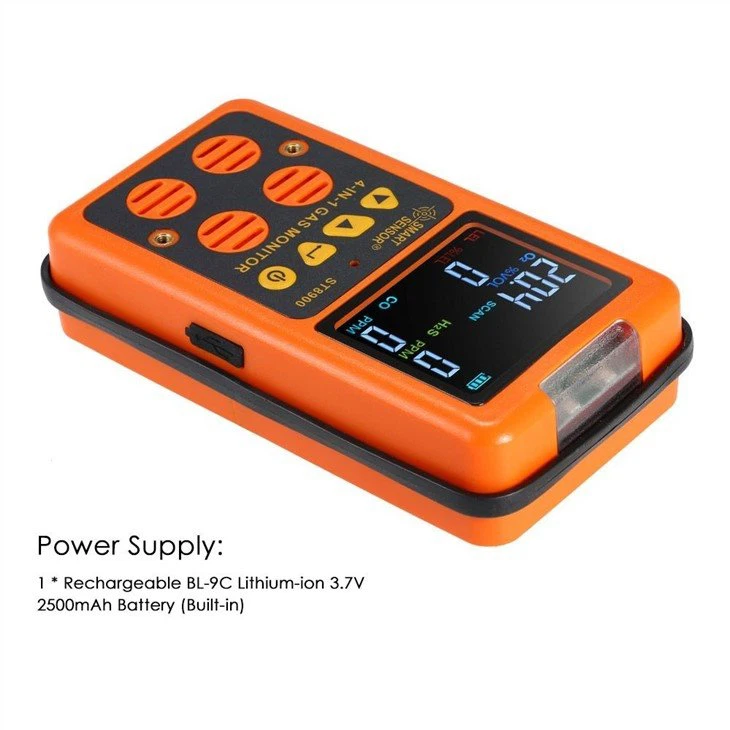 5. O2 LEL CO H2S gas analyzer