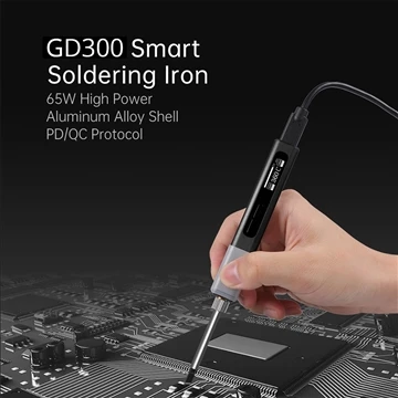 GVDA GD300 Smart Electric Soldering Iron Twous la se yon estasyon retravay pò...
