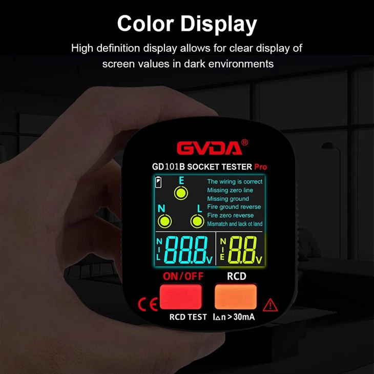 Digital Color Screen Socket Tester